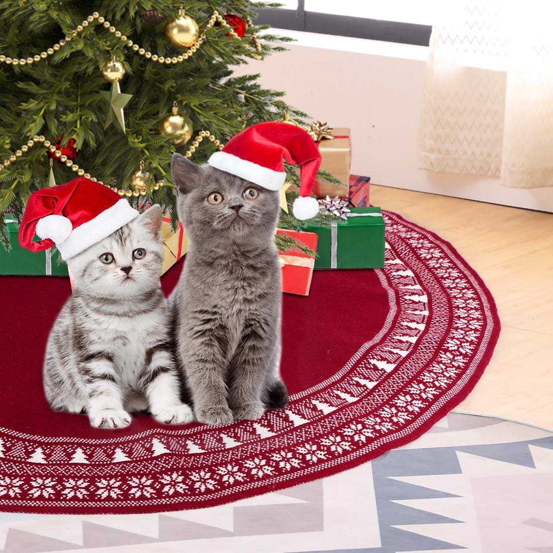 Amazon.co.jp: KHOYIME 48インチ クリスマスツリースカート - 大きな